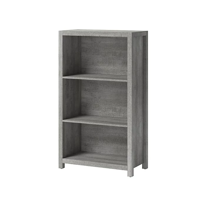 Whalen Fallbrook 3-Shelf 48"H Bookcase, Smoked Ash/Rustic Warm Gray (SPUS-FBBK-GM) - Image 2