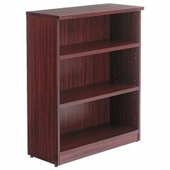 Alera Valencia Series 3-Shelf 48"H Bookcase Storage System, Mahogany (VA634432MY)