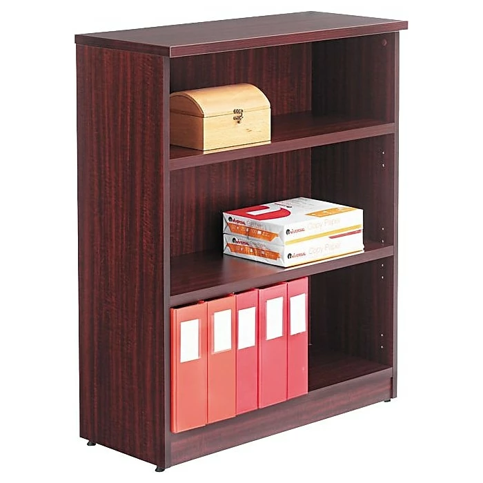 Alera Valencia Series 3-Shelf 48"H Bookcase Storage System, Mahogany (VA634432MY) - Image 2