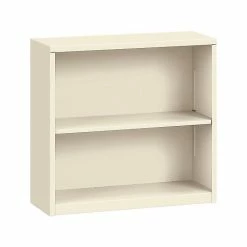 HON Brigade HS30ABC 2-Shelf 29"H Bookcase, Putty/Beige Steel(HONS30ABCL)