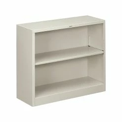 HON Brigade 2-Shelf Standard Bookcase, Light Gray (HONS30ABCQ)
