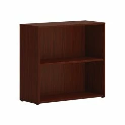 HON Mod 2-Shelf 29"H Bookcase, Traditional Mahogany (HLPLBC3013B2.LTM1)