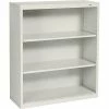 Tennsco 3-Shelf 40"H Metal Bookcase, Putty (110058)