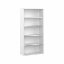 Bush Business Furniture Studio A 5-Shelf 73"H Bookcase, White (SDB7236WH-Z)
