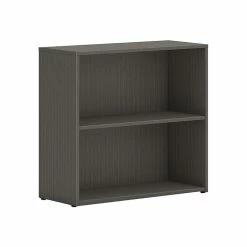 HON Mod 2-Shelf 29"H Bookcase, Slate Teak (HLPLBC3013B2.LSL1)