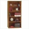 Bush Business Furniture Westfield 36W 5 Shelf Bookcase, Natural Cherry, (WC72414)