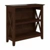 Bush Furniture Key West 2-Shelf 30"H Small Bookcase, Bing Cherry (KWB124BC-03)