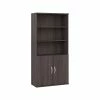 Bush Business Furniture Studio A 5-Shelf 73" Bookcase With Doors, Storm Gray (STA010SG)