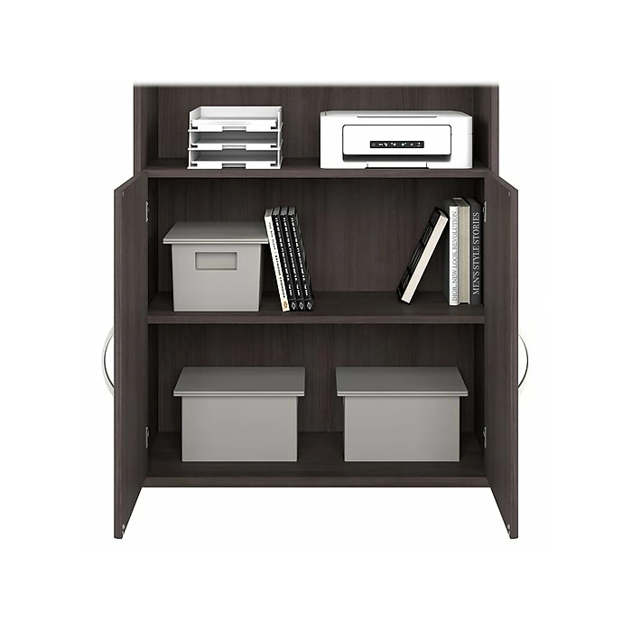 Bush Business Furniture Studio A 5-Shelf 73" Bookcase With Doors, Storm Gray (STA010SG) - Image 7