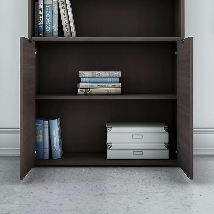 Bush Business Furniture Jamestown 5-Shelf 66"H Bookcase, Storm Gray (JTB136SG) - Image 4
