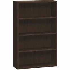 HON 10500 Series Bookcase, 4 Shelves, 36"W, Mocha Finish (HON105534MOMO)