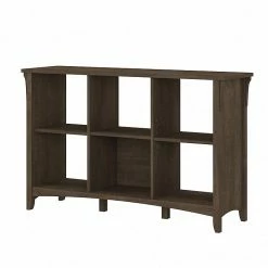Bush Furniture Salinas 6-Shelf 30"H Cube Bookcase, Ash Brown (SAB148ABR-03)