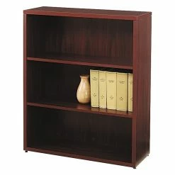 HON 10500 Series Bookcase, 3 Shelves, 36"W, Mahogany Finish (HON105533NN)