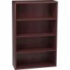 HON 10700 Series Bookcase, Mahogany, 4-Shelf, 57 1/8"H