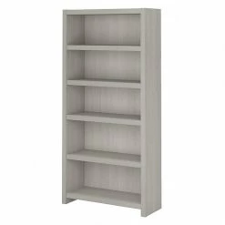Office By Kathy Ireland® Echo 5 Shelf Bookcase, Gray Sand (KI60204-03)