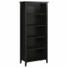 Kathy Ireland® Home By Bush Furniture Connecticut 5 Shelf Bookcase, Black Suede Oak (KI40103-03)