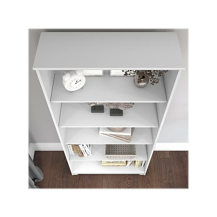 Bush Furniture Cabot 5-Shelf 66.3"H Bookcase, White (WC31966) - Image 3