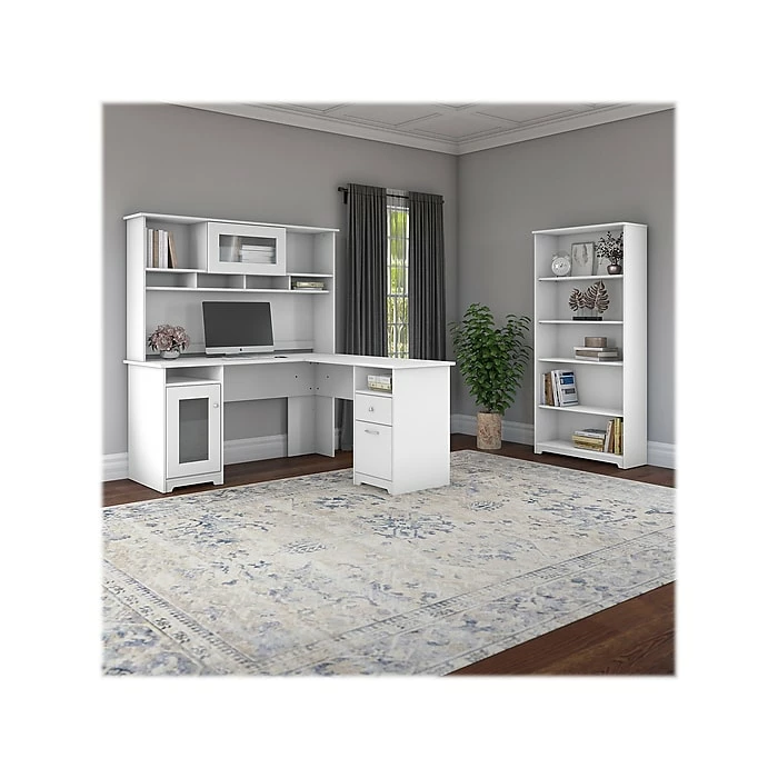 Bush Furniture Cabot 5-Shelf 66.3"H Bookcase, White (WC31966) - Image 6