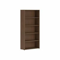 HON Mod 5-Shelf 65"H Bookcase, Sepia Walnut (HLPLBC3013B5.LSE1)