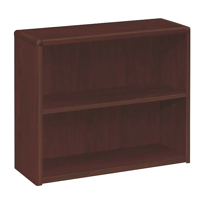 HON® 10700 Series Office Suite In Mahogany, 2-Shelf Bookcase - Image 2