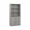 Bush Business Furniture Hybrid 5-Shelf 73"H Bookcase With Doors, Platinum Gray (HYB024PG)