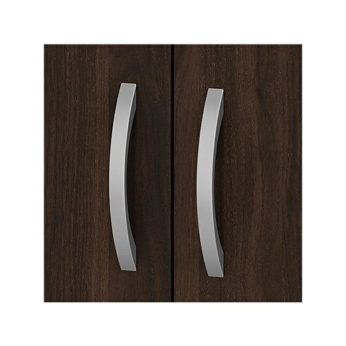 Bush Business Furniture Hybrid 5-Shelf 73"H Tall Bookcase With Doors, Black Walnut (HYB024BW) - Image 6