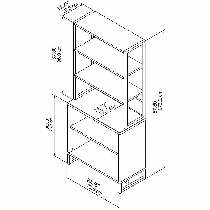 Office By Kathy Ireland® Method Bookcase With Hutch, White (MTH013WH) - Image 4