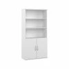 Bush Business Furniture Studio A 5-Shelf 73" Bookcase With Doors, White (STA010WH)
